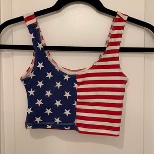 American Flag crop top